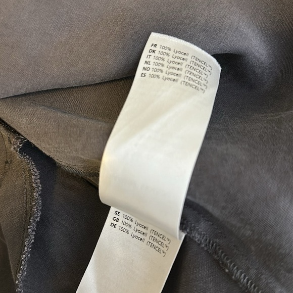 SAMSOE SAMSOE Lizzy Shirt Dress in Grey Long Puff Sleeve Drop Waist SzSmall - Picture 10 of 10